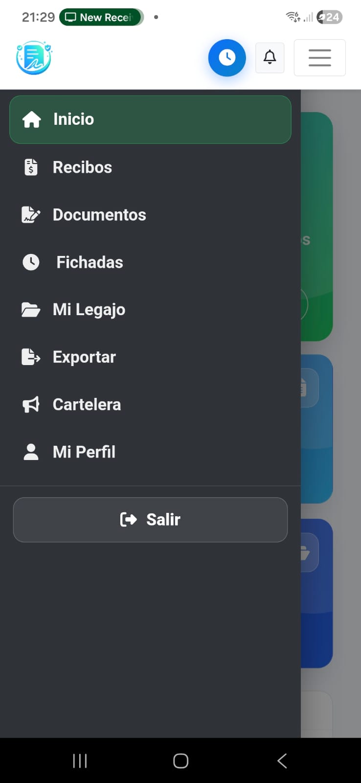 Menú lateral